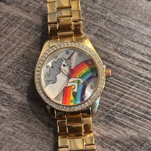 Gold Unicorn Rainbow Watch